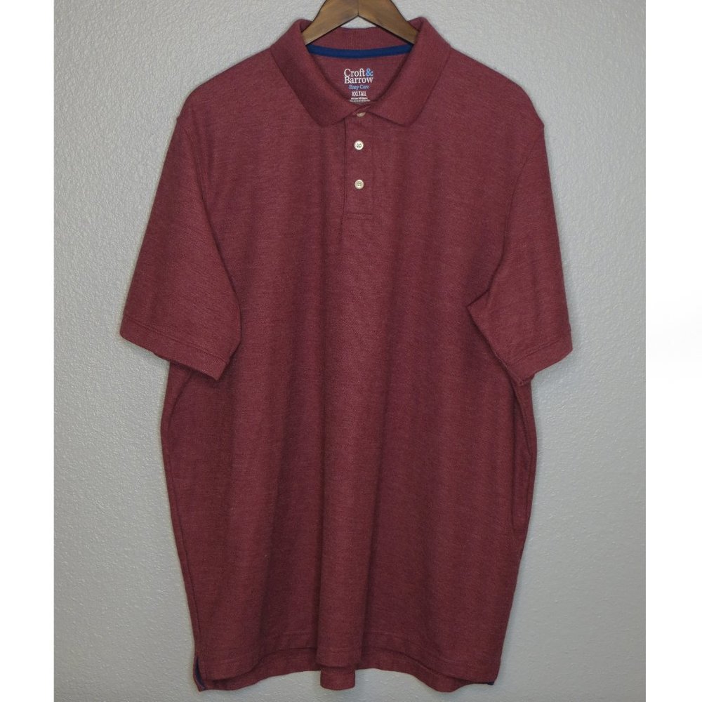 Mens Croft & Barrow Short Sleeve Collar Polo with Buttons - 2XLT / XXLT - NWOT